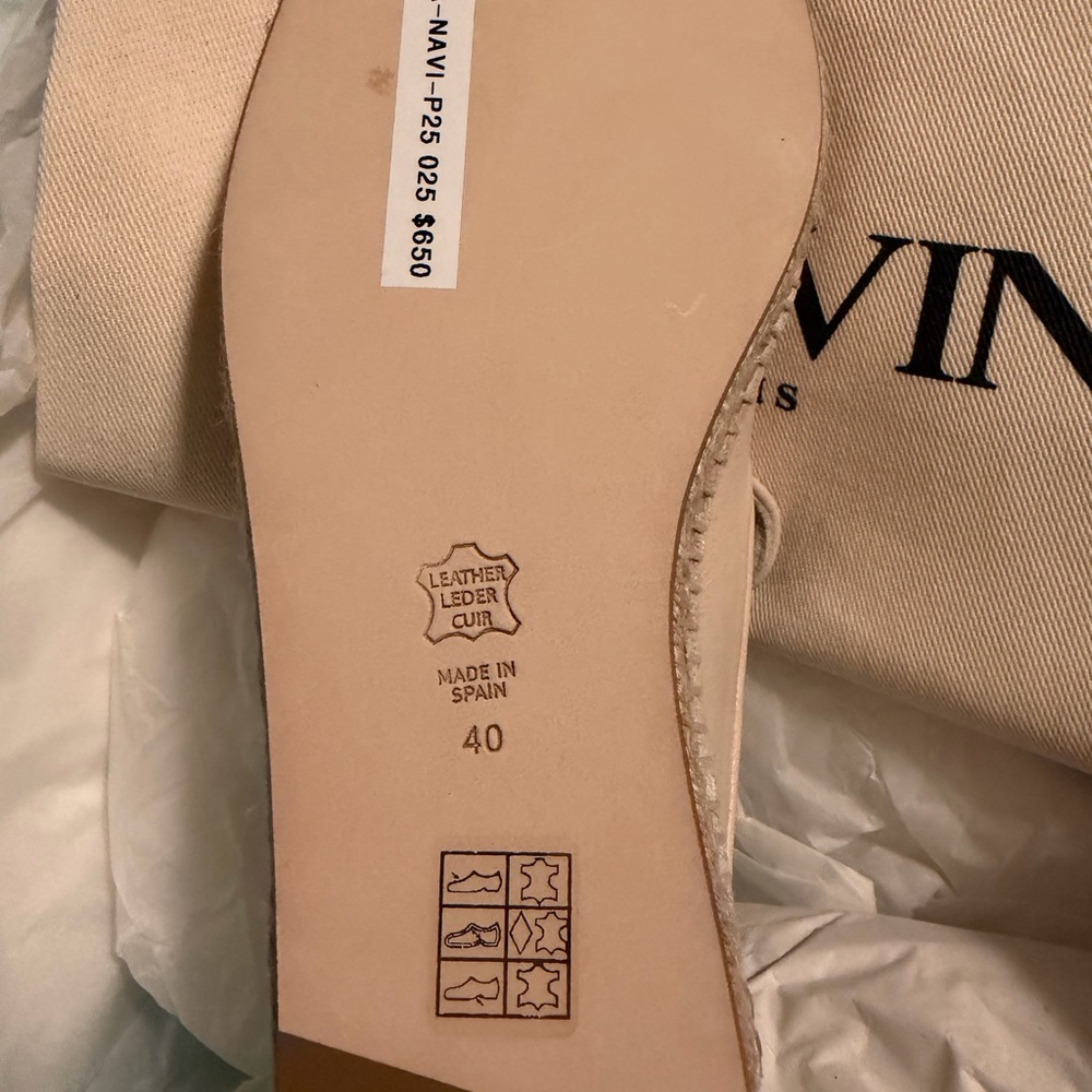 MAJOR SALE Size 40 LANVIN espadrille mule new in box and shoe bags. - Picture 5 of 10